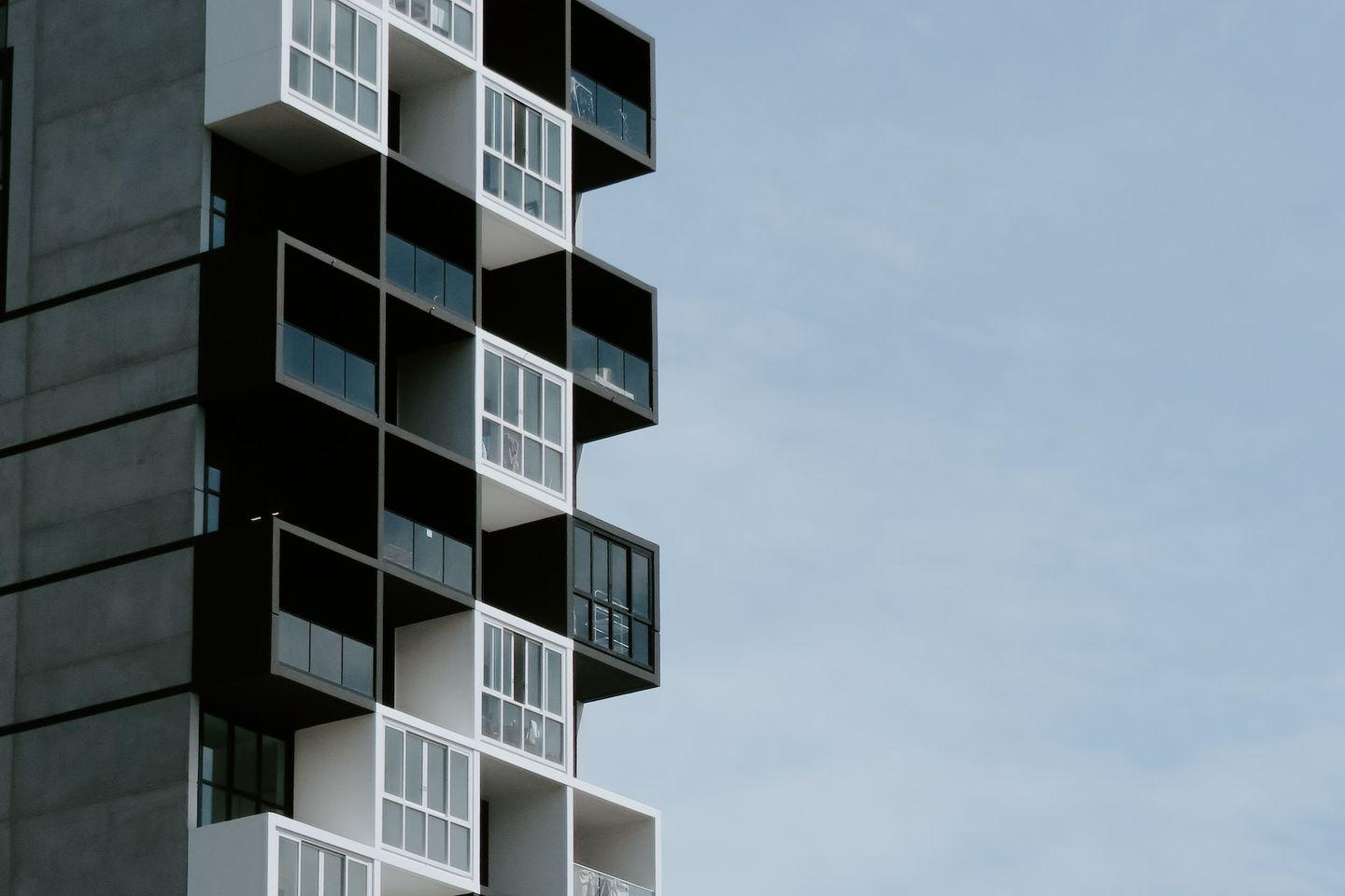 white and black concrete building